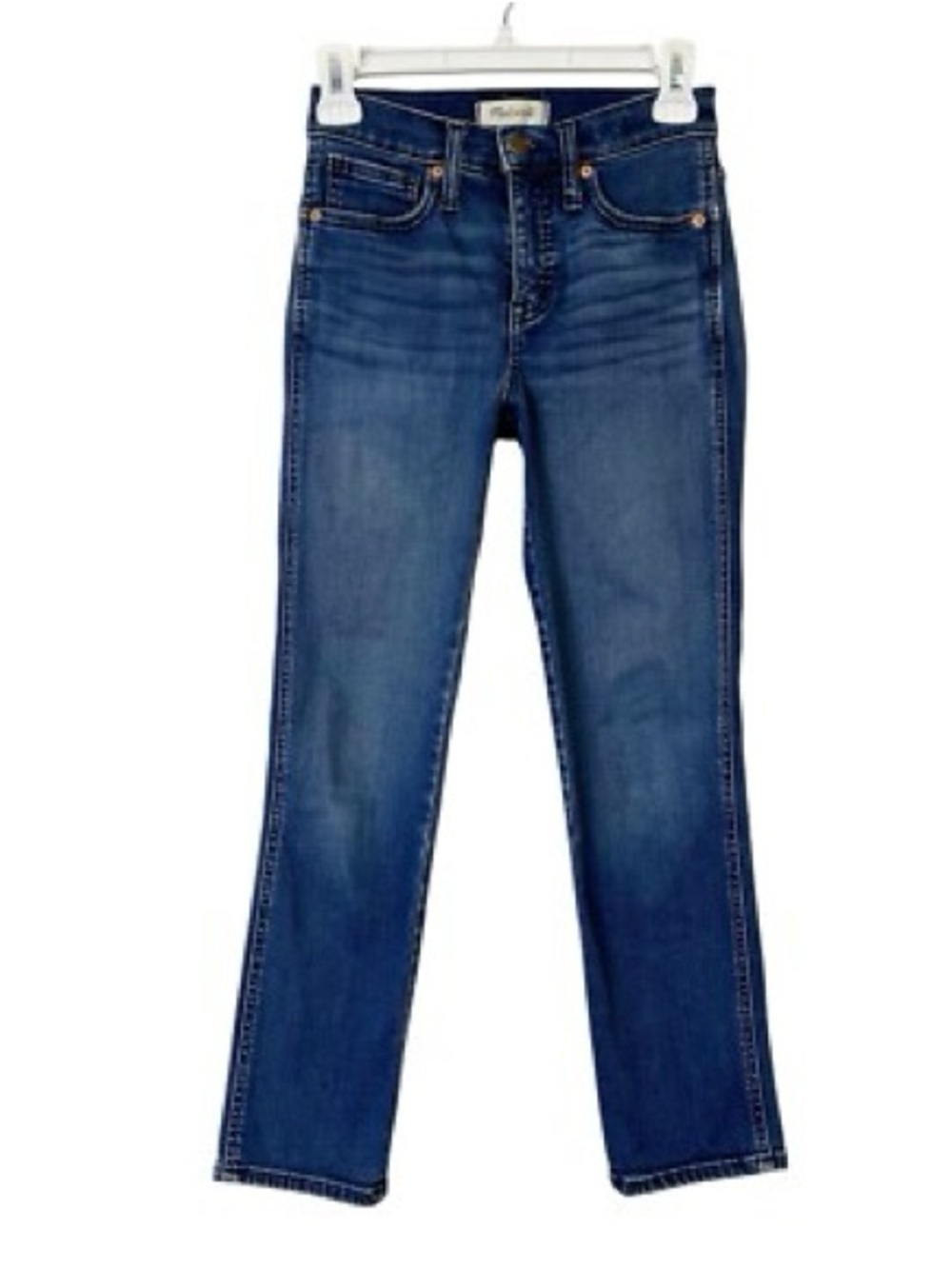 Madewell High-Rise Stovepipe Denim Blue Jeans, Women’s Size 26